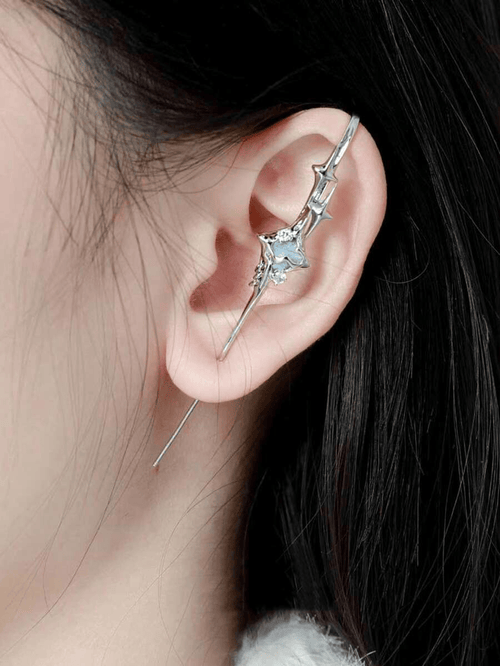 Elysith™ Lunar Diamond Needle Earrings